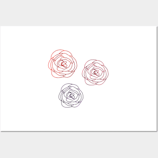 Rose set Posters and Art